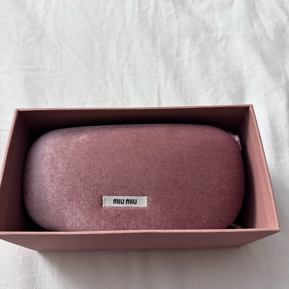 Miu Miu Pink Rectangle Sunglasses - Picture 4 of 6